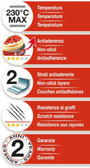 52022HGNA Rossana 2.0, moule à pudding 22 cm, acier avec revêtement antiadhésif, couleur rouge/gris, inox Moules et plaques de cuisson Naty Shop