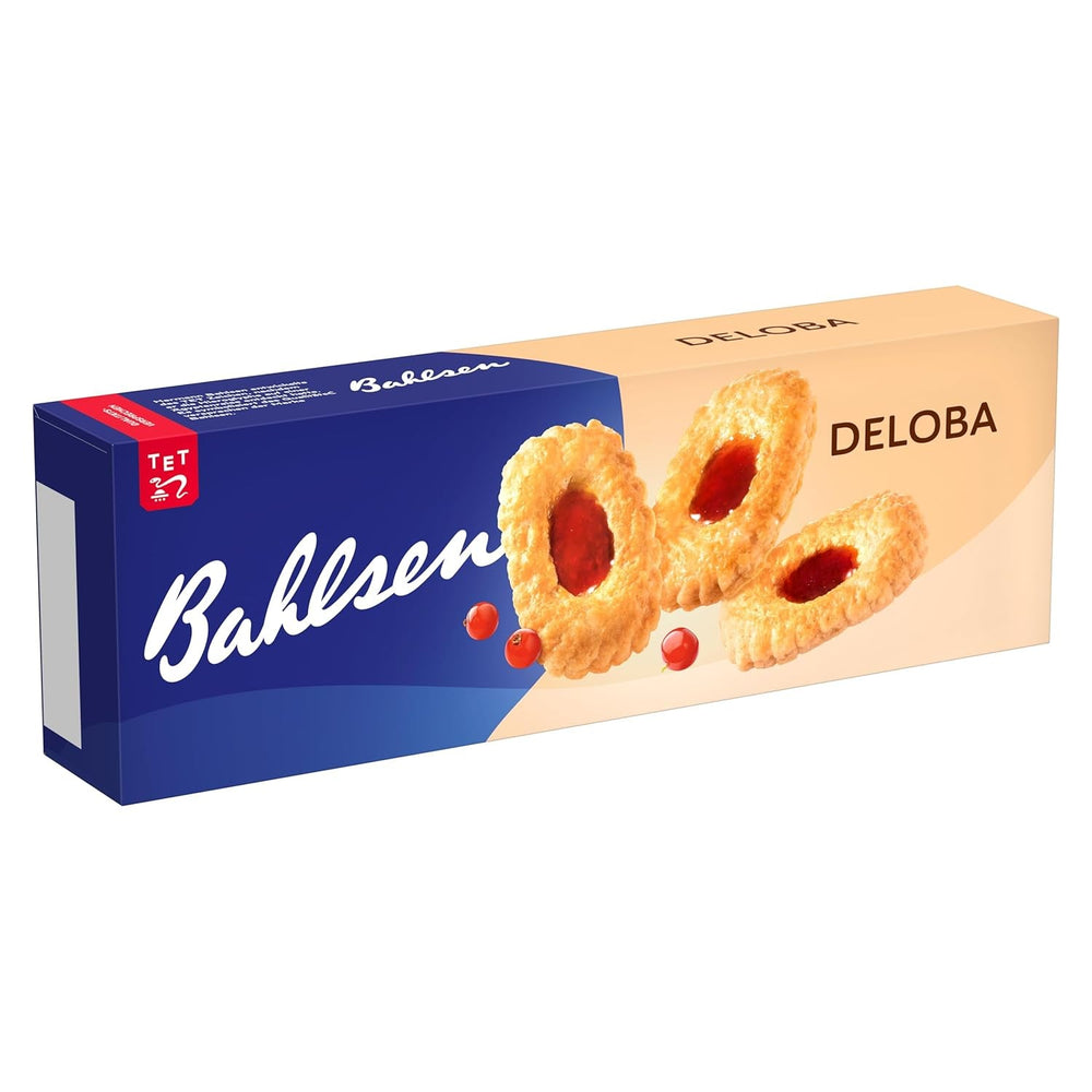 Bahlsen Deloba - 1 Pachet - Foietaj cu Umplutură de Coacăze Negre și Cireșe (1 x 100g)
