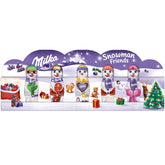 Milka Snowman Friends Alpine Milk - Mini bonhommes de neige en chocolat fin au lait alpin - 5 x 15g