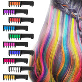 10 pièces peigne à craie pour cheveux lumière temporaire crème de couleur de cheveux cadeaux pour filles pour enfants 4 5 6 7 8 9 11 ans et plus teinture pour cheveux Naty Shop titre par défaut