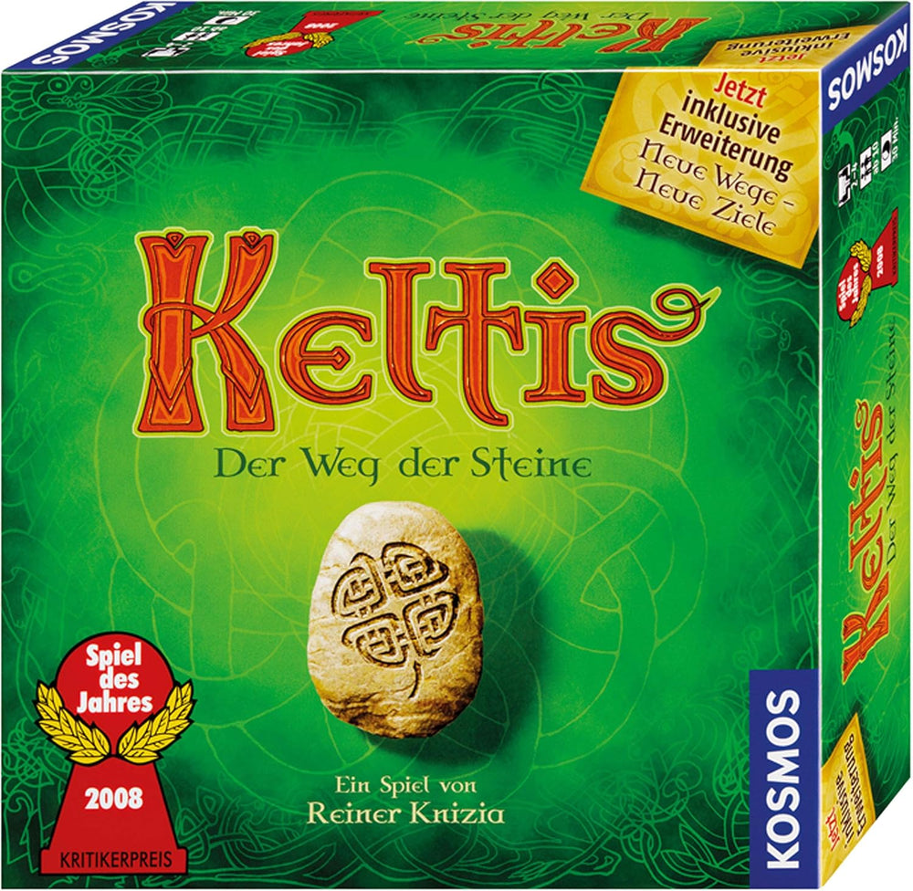 KOSMOS 691783 Jeu Keltis comprenant l'extension Keltis, jeu de société classique, jeu familial pour 2 à 4 joueurs à partir de 10 ans, jeu de fête pour enfants et adultes, jeu de l'année 2008