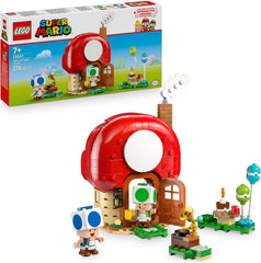 LEGO Super Mario Party bei Toads Haus - Interaktives Set mit 2 Figuren, Küche, Schlafzimmer & Picknicktisch - Kinder Spielset zum Bauen - Gamer Geschenk für Jungen & Mädchen ab 7 Jahren - 72041