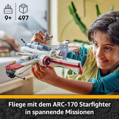 LEGO Star Wars 75402 ARC-170 Starfighter Spielzeug mit 4 Minifiguren inkl. Klon-Piloten und R4-P44 Droide, Sammlerstück, Geschenk für Fans von Die Rache der Sith und Jungen und Mädchen ab 9 Jahren