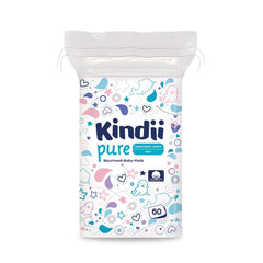 Serviettes Bébé Kindii Pure - 100% coton - Grandes serviettes carrées pour peaux sensibles - Remplace les lingettes humides - Douces - Bords doux Lingettes humides pour bébé Naty Shop