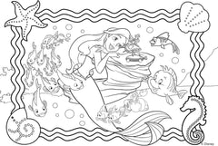 Lisciani - Puzzle DISNEY Ariel - Recréez et coloriez les scènes de vos boîtes préférées - à partir de 7 ans - GRAND PUZZLE de 250 pièces - Favorise la dextérité Puzzle Naty Shop