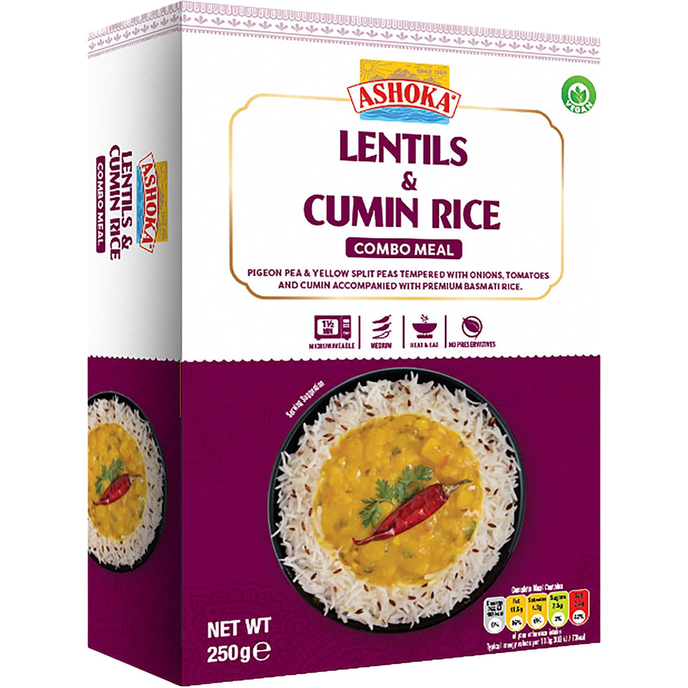 ASHOKA - Riz instantané aux lentilles et cumin - (1 x 250 g)