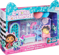 Gabby's Dollhouse Deluxe Room, salle pour chat, meubles et 2 boîtes surprises avec accessoires thématiques, convient aux 3 ans et plus