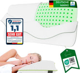 Oreiller orthopédique de soutien du cou pour 80 x 40, 800 x 400 mm, oreiller viscoélastique, oreiller viscoélastique, oreiller, oreiller cervical en mousse à mémoire de forme, mousse viscoélastique, sommeil, blanc (710 x 420 x 120 mm) Naty Shop Oreillers orthopédiques cervicaux 710 x 420 x 120 mm