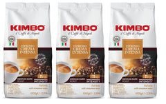 3x Café en grains Espresso Crème Intense, torréfaction moyennement foncée, grains de café entiers, sac de 1 kg, café de Naples