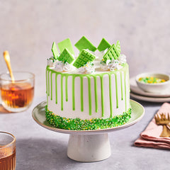 Funcakes Choco Drip Spring Green (Grün) : Köstlicher Gesmack, Einfach Zu Verbenen, Perfekt Für Tropfkuchen, Drip Gesmack Nach Schokolade. Wiederverschließbare Packung 180 G. Mélange pour la pâtisserie et la cuisine Naty Shop