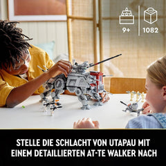 LEGO Star Wars At-Te Walker Mobile Toy Model Minifigure Set comprenant 3 soldats clones, des droïdes de combat et un droïde araignée nain 75337 Jeux de construction Besuche an LEGO-Store