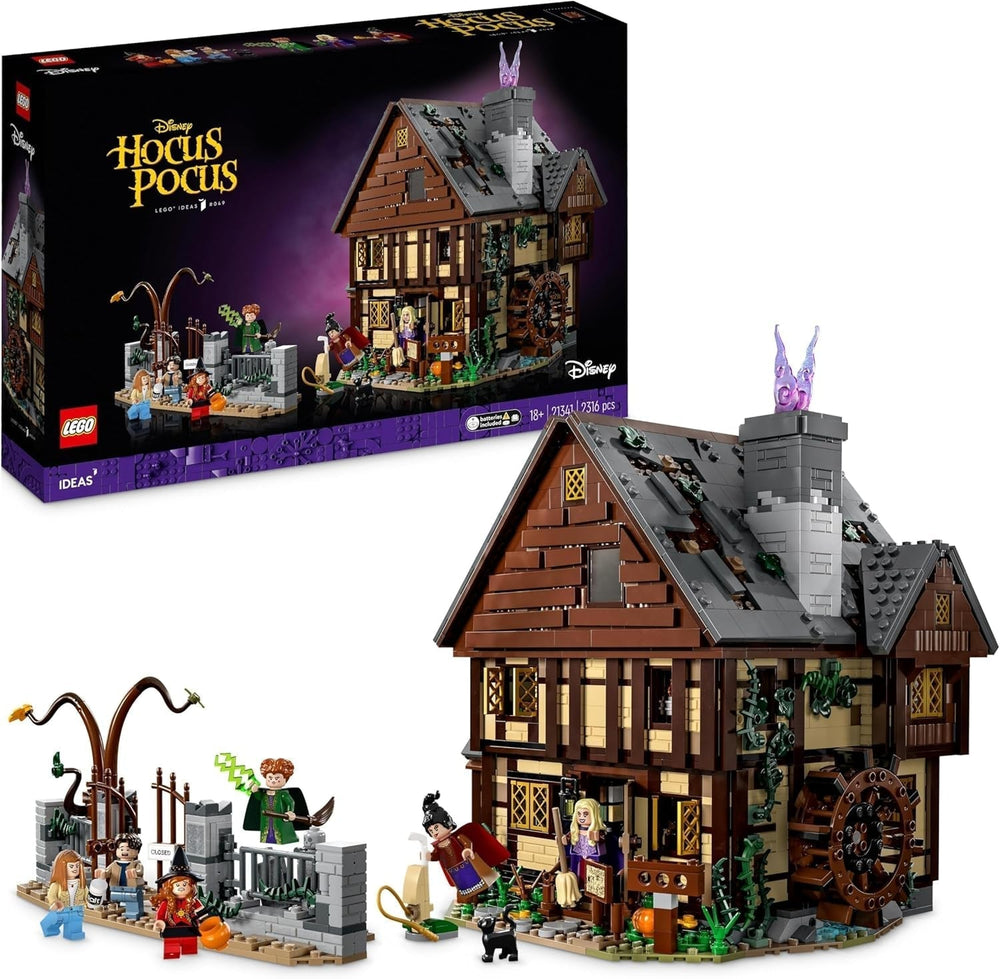 LEGO Ideas Hocus Pocus : La maison de sorcière des sœurs Sanderson, kit de collection pour adultes avec maison, 6 figurines et accessoires, femmes et hommes 21341 Ensembles de construction Besuche den LEGO-Store Multicolore