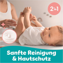 Lingettes Pampers Sensitive pour bébé, paquet de 15 de 80 lingettes, 1200 lingettes pour bébé, nettoyage doux 2 en 1 et protection de la peau