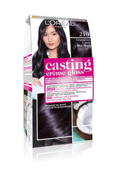 L'Oréal Paris Casting Crème Gloss 210 Coloration Cheveux - Bleu Marine Noir Naty Shop Hair Dye 210 Coloration Cheveux - Bleu Marine Noir 1 G (1 paquet)
