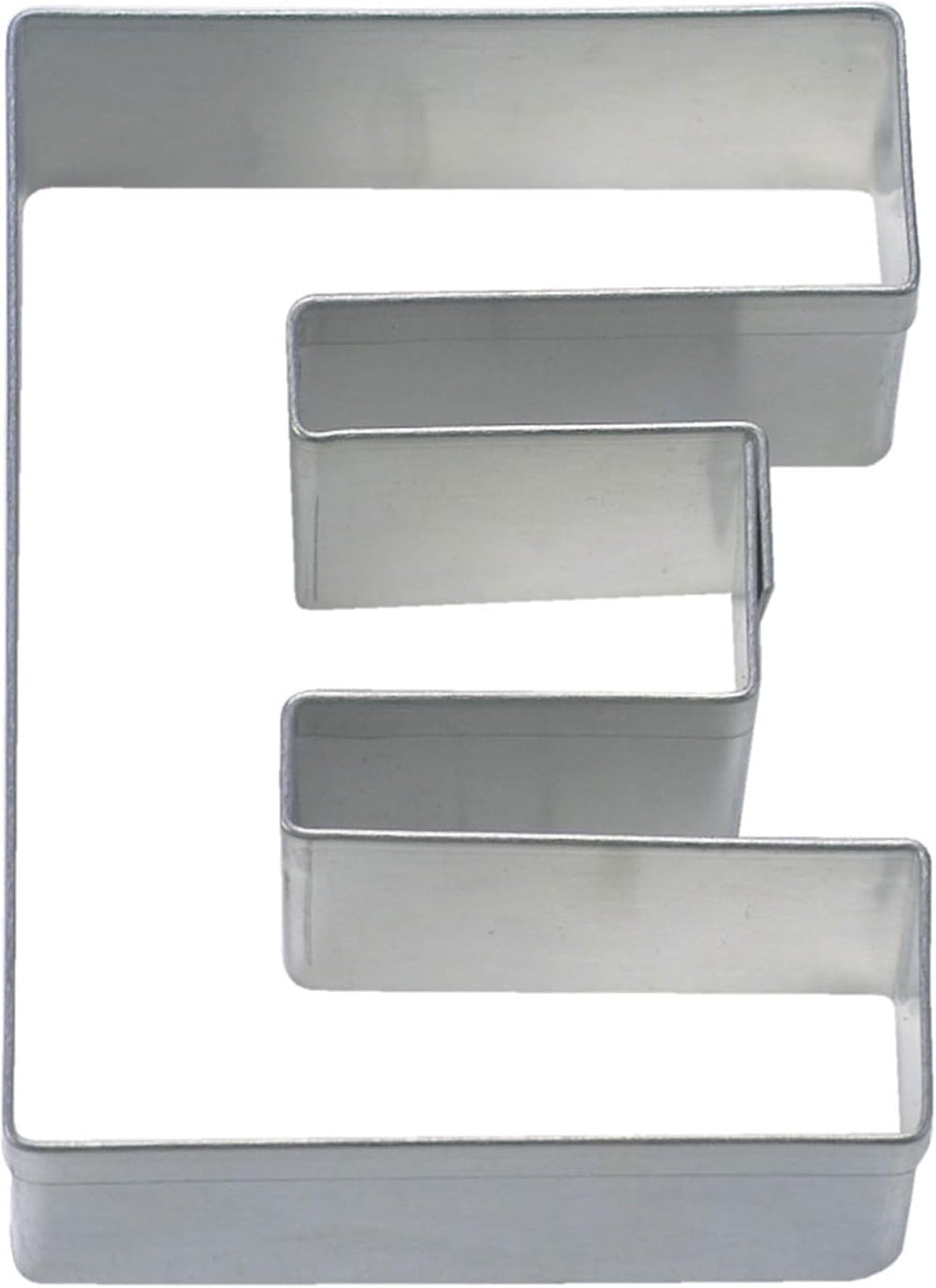 Moule à gâteau Städter, acier inoxydable, lettre "E", argent