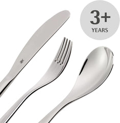 WMF Animals set de couverts en acier inoxydable pour enfants, 4 pièces, poli Cromargan Kitchen Naty Shop