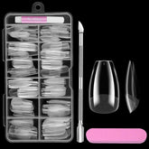 Full Cover Short Nails 120 pièces 12 tailles pointes d'ongles courtes pour ongles en gel colle sur ongles artificiels colle sur ensemble de lime à ongles polisseuse à ongles repousse-cuticules