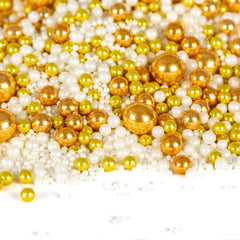 Super Streusel Gold Glimmer, Sprinkles sur le thème de Noël, 180 grammes Sprinkles Naty Shop