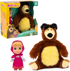 Masha et Michka Poupée Masha 12 cm et peluche Bärka 20 cm pour enfants de 3 ans et plus MHA21