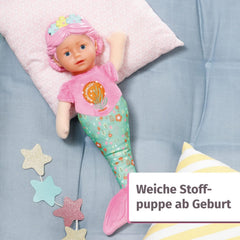 BABY born Meerjungfrau for babies, waschbare Stoffpuppe, Meerjungfrauen-Puppe mit weichem Vinylkopf, 33cm groß, 832288 Zapf Creation