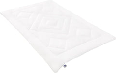 Couette Irisette Noblesse toutes saisons - Fabriquée en Allemagne - Housse de couette pur coton, 135 X 200 cm, certifiée Öko-Tex Couettes et couettes Naty Shop Single 135 cm X 200 cm Mono