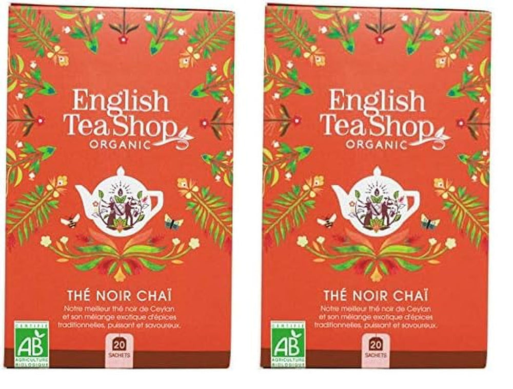 ETS - Thé Noir Chai, Naturland BIO, 20 Sachets de Thé (Pack de 2)