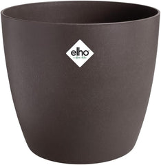 elho The Coffee Collection, pot d'intérieur rond, 18 cm, en marc de café et plastique recyclé - marron/marron expresso