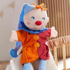 HABA Marionnette Kasper – A partir de 18 mois, Lavable à 30°C, Idéale pour marionnettes et jeux de rôle, théâtre de marionnettes – 2011866001