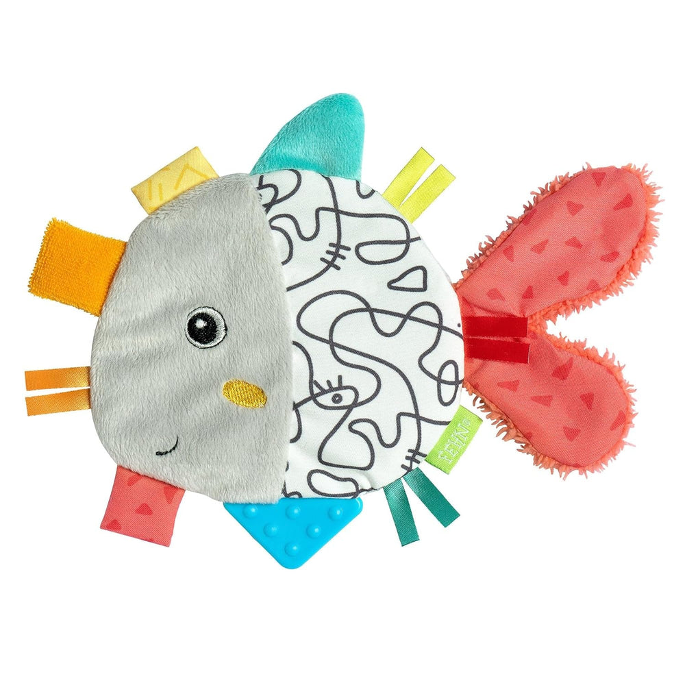 Fehn Poisson crépitant - Jouet à attraper et à jouer pour bébés - Jouet animal à attraper pour bébés - Jouet d'activité motrice et jouet crépitant pour bébés et tout-petits à partir de 0 mois Jouets pour bébés Naty Shop Fish