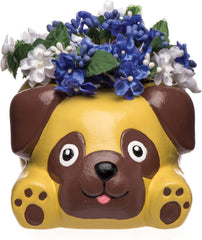 Pots en céramique Baker Ross 'Pug' (2 pièces) - pour que les enfants puissent peindre, décorer et offrir en cadeau