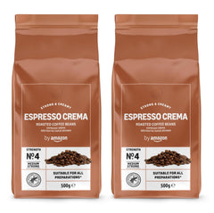 par Amazon Espresso Crema Röstkaffee Ganze Bohnen, 1 kg (2 paquets de 500 g), Rainforest Alliance-Zertifizierung