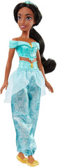 Jucărie Mattel Disney Princess, Păpușă la modă articulată Jasmine cu haine și accesorii strălucitoare, inspirată din filmul Disney, cadou pentru copii, HLW12