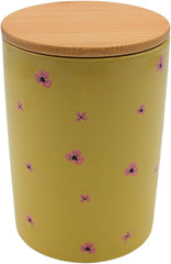 Dekohelden24 Boîte de rangement élégante en céramique/café/aliments frais/biscuit Hüftgold. La raison : paresseux. Dimensions : H/Ø 15,6 x 11 cm. Boîtes de conservation des aliments Naty Shop