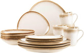 MÄSER 931991, La Sinfonia, Service de table moderne pour 4 personnes, 16 pièces, service de table design vintage Naty Shop Beige Service combiné