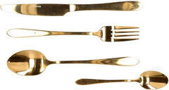 HOMLA Abele Besteckset Für Vier Personen 16-Teilig Edelstahl Hygienisch Elegant Leicht Zu Reinigen Gold Kitchen Naty Shop