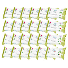 Șervețele umede pentru bebeluși cu aloe, pentru piele sensibilă, fără alcool, prietenoase cu pielea, pH 5,5, parfumate ușor, 1728 bucăți (24 pachete)
