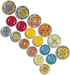 Excelsa Trinacria Teller-Set, 18 pièces, porcelaine et céramique