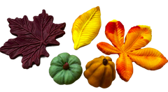 AutumnCraft Ensemble de 5 décorations d'automne comestibles - Faites à la main à partir de pâte à sucre