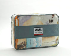 MANTAS MORA Couverture imprimée, grand volume, 100% polyester, 450 G/M², douce, pour l'automne/hiver, Design Harmony K60, 260 X 240 cm, pour lits de 160/180 cm, bleu Couettes et couettes Naty Shop