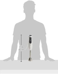 Braun Multiquick 3 MQ 3135 Mélangeur à sauce – Pürierstab Mit 11 Geschwindigkeiten plus Turbo-Stufe & Edelstahl-Mixfuß, 750 Watt, Inkl. 600 ml Mix-/Messbecher, Schneebesen & Zerkleinerer, Weiß/Grau Kitchen Naty Shop