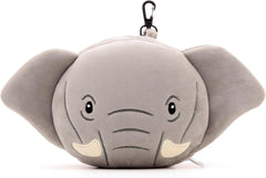 Oreiller de voyage, rond, peluche, éléphant et masque pour les yeux, unisexe, taille unique, unisexe, oreillers de voyage uniques à la taille Naty Shop