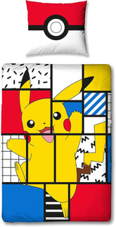 Lenjerie de pat pentru adolescenți si copii, Pikachu, 100% bumbac Lenjerie de pat - copii Naty Shop Default Title