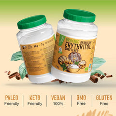 Érythritol naturel bio, 10G = 7G de sucre, 1 Kg Édulcorants Naty Shop