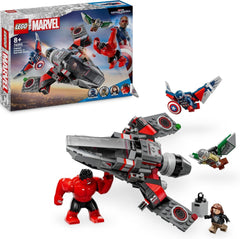 LEGO Marvel Showdown entre Captain America et Red Hulk Cadeau pour enfants Jouet de super-héros Jet Set à construire pour garçons et filles de 8 ans Jouet de construction d'aventure 76292 Ensembles de construction Besuche den LEGO-Store Default Title
