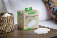 Coussinets d'allaitement jetables | 94% de matières premières d'origine naturelle | Avec sac en coton biologique | 28 tampons Accessoires Alimentation et Allaitement Bebe Naty Shop