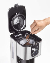 Cafetière CASO Selection C 10 Thermo Design – Boîtier en acier inoxydable, carafe isotherme 1,2 l (10 tasses), commandes tactiles et minuterie, fonction Aroma PLUS, filtre permanent, filtre anti-goutte