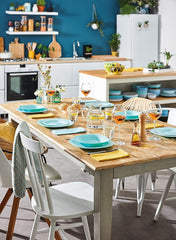 Ménagère 18 pièces turquoise