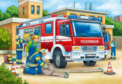 Ravensburger Puzzle pour enfants - 07574 Police et pompiers - Puzzle pour enfants à partir de 3 ans, avec Puzzle 2X12 pièces Naty Shop