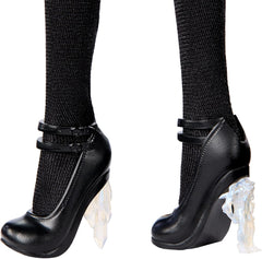 Poupée Monster High Wednesday, figurine de collection Rave'N Wednesday en robe gothique noire inspirée de la scène de danse, accessoires haut de gamme et support de poupée, HXJ03