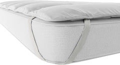 Literie italienne Surmatelas élégant matelassé, blanc, double Couettes et couettes Naty Shop